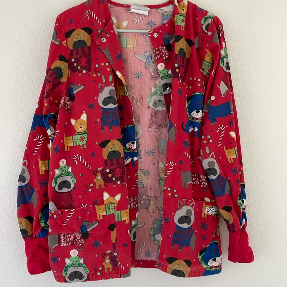 Uniform advantage scrub jacket; size S; gently worn